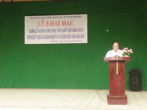 GDTX-CN: Lễ khai mạc Tuần lễ hưởng ứng học tập suốt đời năm 2013 huyện 88vv11