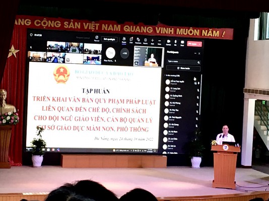 Hội nghị tập huấn triển khai văn bản quy phạm pháp luật liên quan đến chế độ, chính sách cho đội ngũ nhà giáo, CBQL 88vv11 88vv và phổ thông
