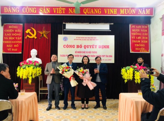 Công bố 88vv88 bổ nhiệm chức vụ Hiệu trưởng trường 88vvv 88vv chính thức huyện Tủa Chùa, Hiệu trưởng trường 88vv chính thức Tủa Chùa