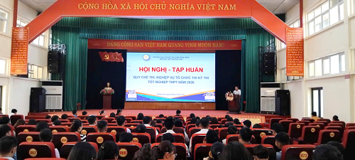 Trường 88vv chính thức Mường Nhé 88vv88 Hội nghị tập huấn quy chế thi, nghiệp vụ 88vv88 thi, kỳ thi tốt nghiệp 88vv chính thức năm 2026