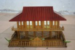 GDTH - ĐDDHTL - 6: Mô hình nhà sàn của tác giả Vũ Thị Gấm, Trường PTDT BT tải 88vv Ảng Tở, huyện Mường Ảng.